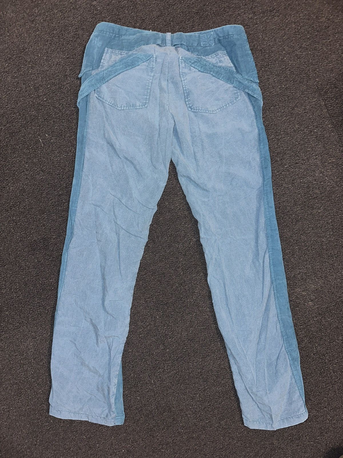 Balenciaga Balenciaga – S/S 2002 Teal Corduroy Panel Cargo Pants Size 28" / US 6 / IT 42 - 5 Thumbnail