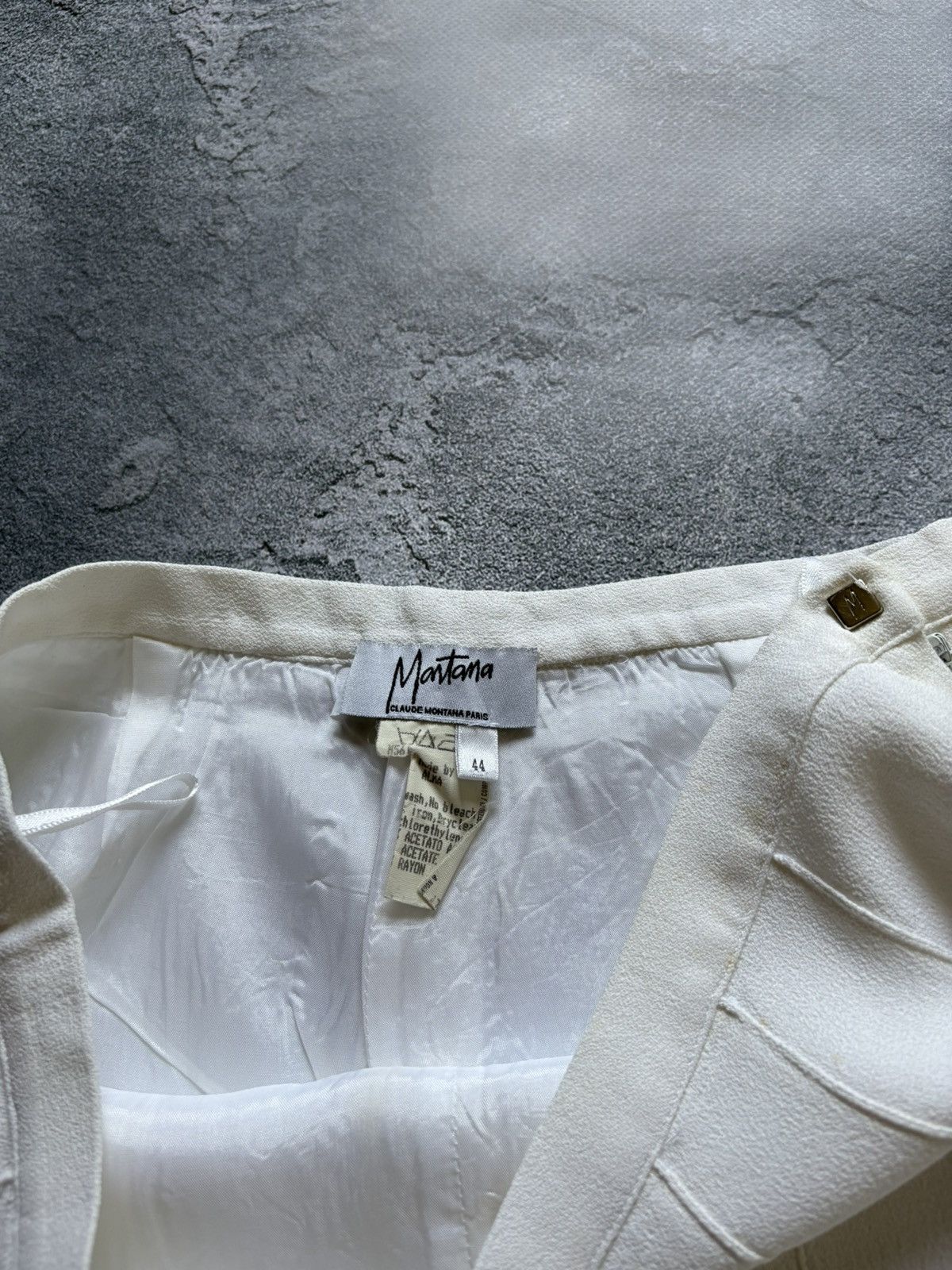 Claude Montana RARE 90s Claude Montana Paris Vintage Baggy White Pants Size 30" / US 8 / IT 44 - 9 Thumbnail