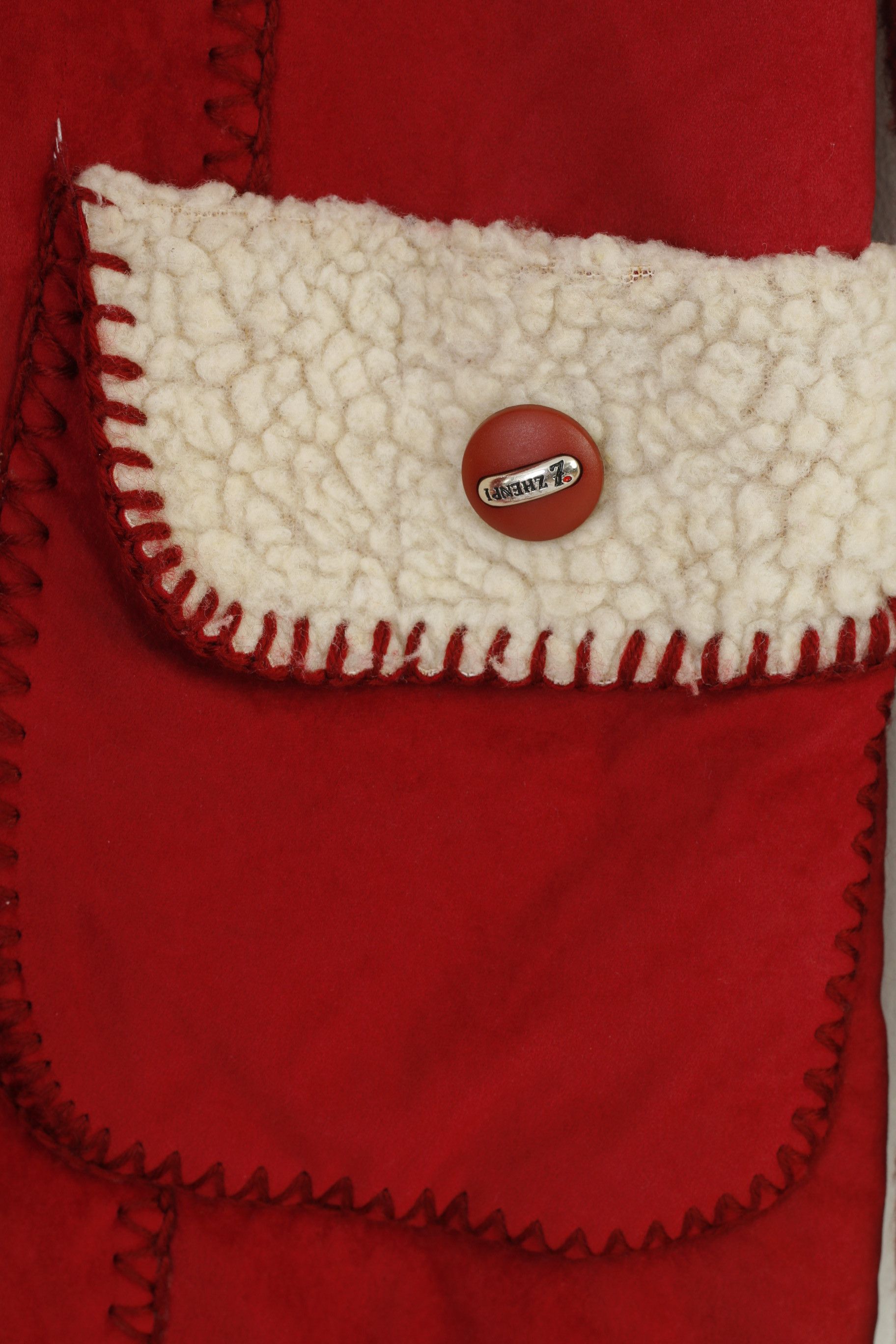 Vintage Risensun Woman L Jacket Red Padded Collar Bottoms 0152 Size L / US 10 / IT 46 - 5 Thumbnail