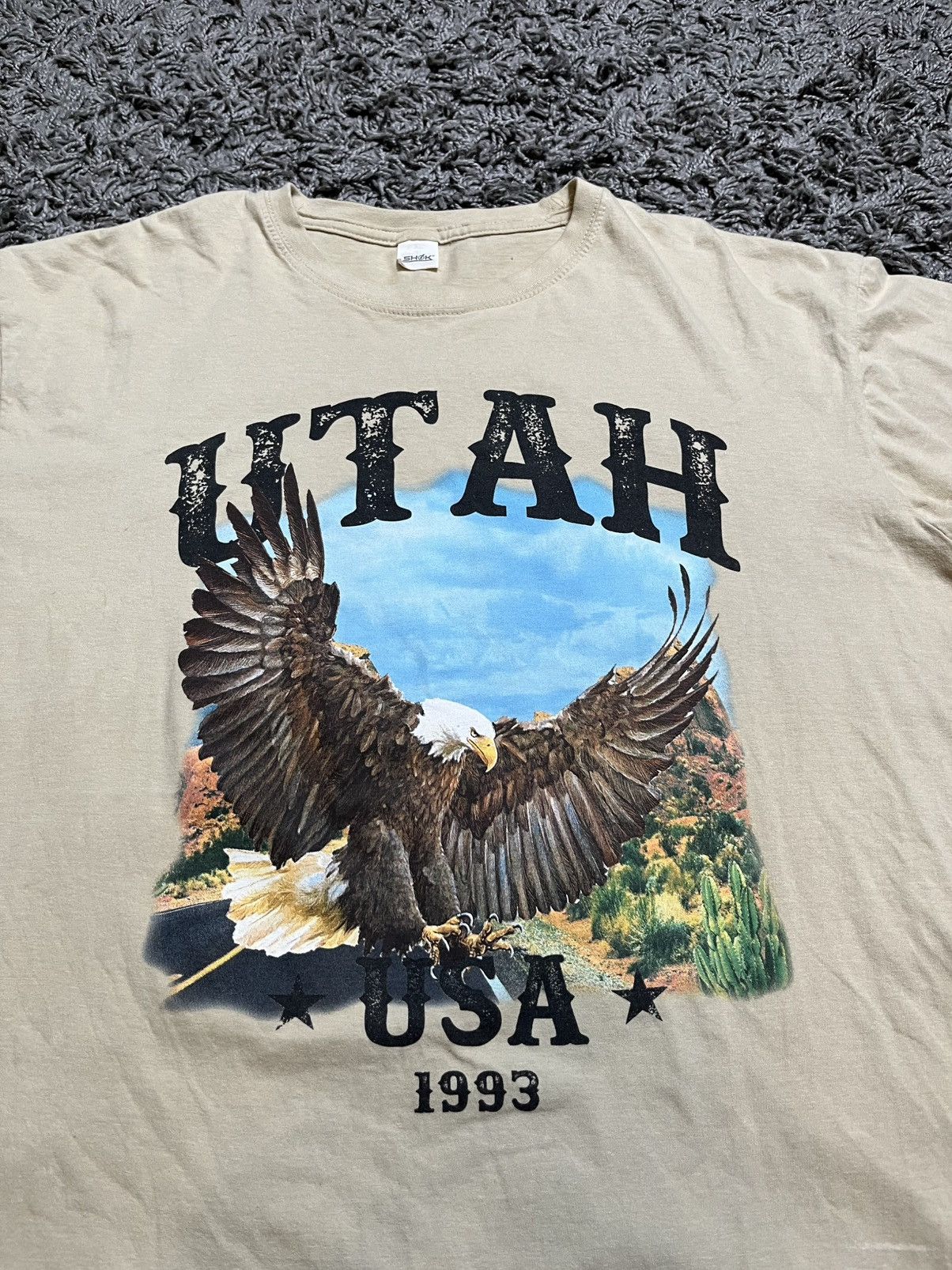 Band Tees × Vintage VINTAGE UTAH STATE OF USA 1993 FALCON OVERSIZED STYLE SHIRT Size US XL / EU 56 / 4 - 2 Thumbnail