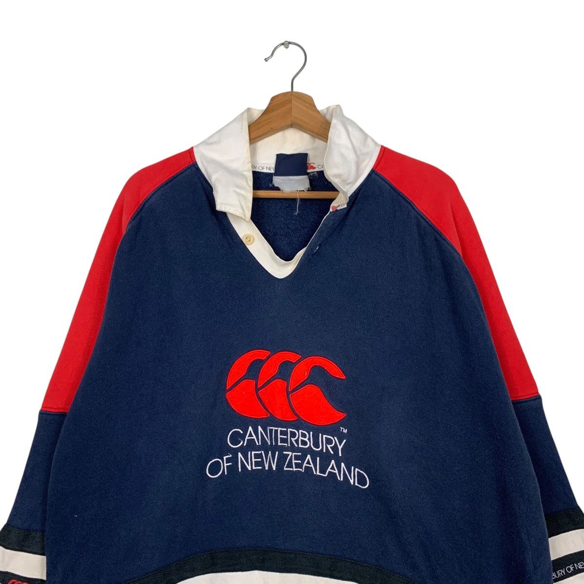 Canterbury of New Zealand CANTERBURY Embroidery Big Logo Colorblock Sweater #1742-C77 Size US L / EU 52-54 / 3 - 2 Thumbnail