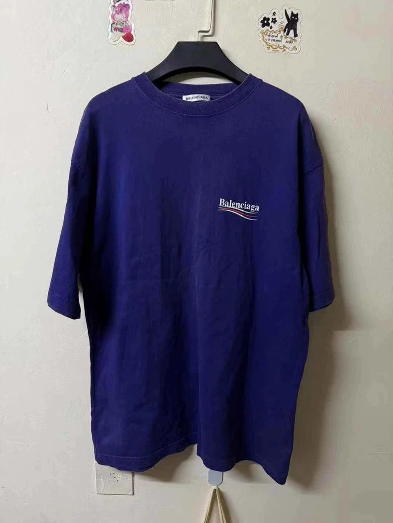 Balenciaga Balenciaga Blue Coke Print Short Sleeve S - dmc Size US S / EU 44-46 / 1 - 1 Thumbnail