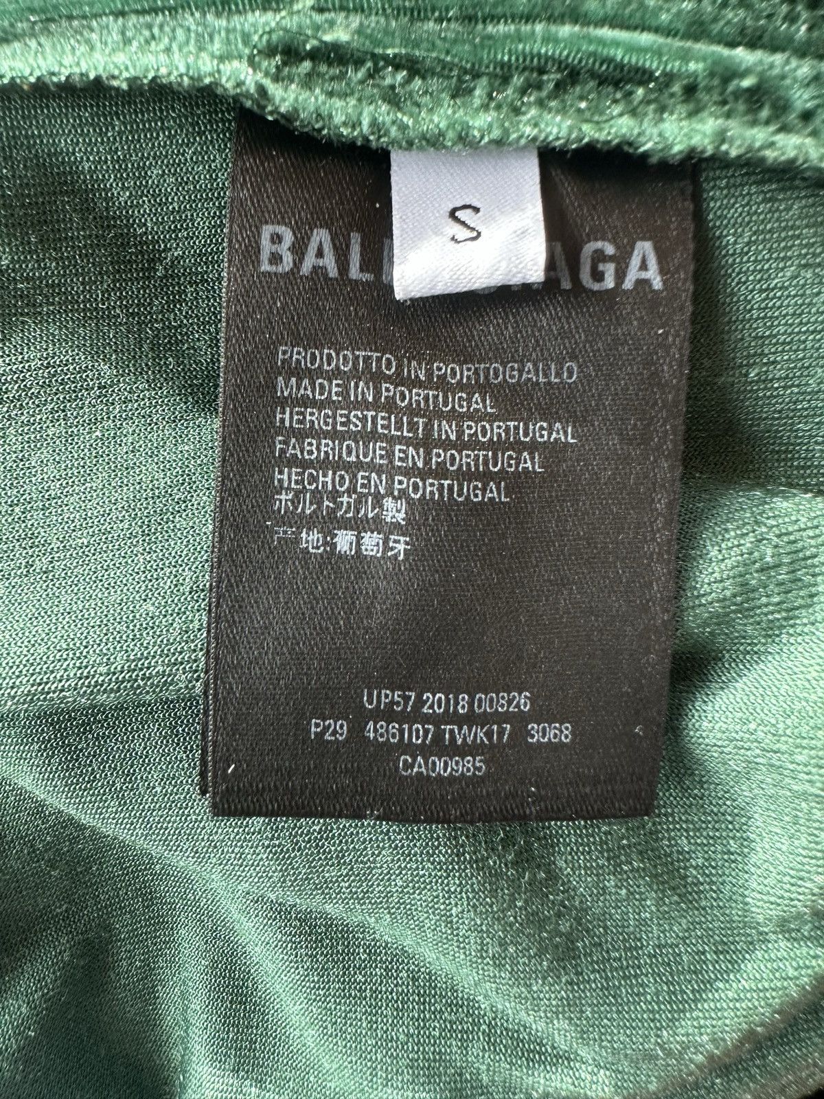 Balenciaga Balenciaga FW17 Stretch Velvet Pants Green Size US 30 / EU 46 - 4 Thumbnail
