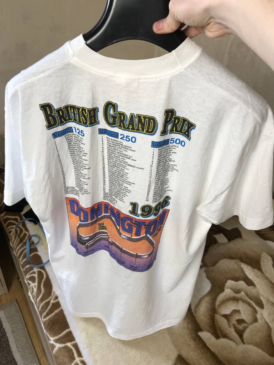 Vintage 🔥 1996 Vintage Motocycle Moto British Grand Prix T Shirt Size US XL / EU 56 / 4 - 6 Thumbnail