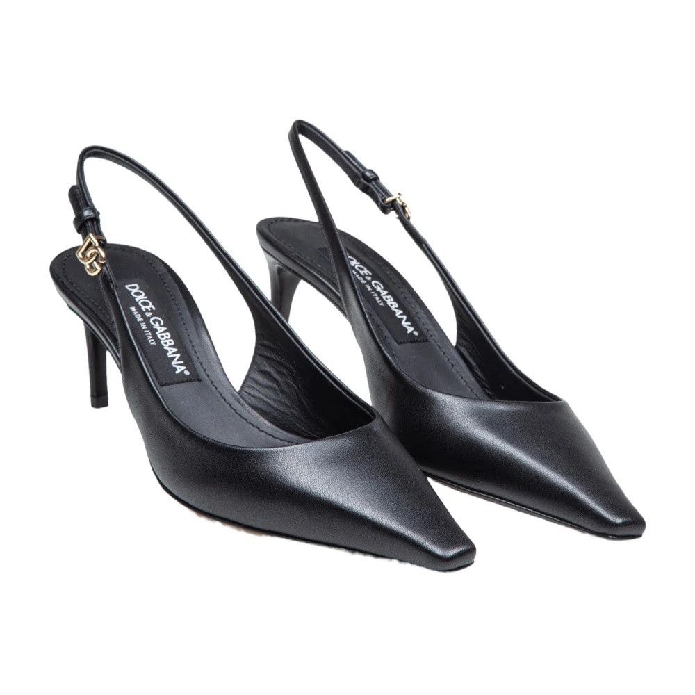 Dolce & Gabbana o1s22i1n0225 Nappa Slingback Pumps in Black Size US 6 / IT 36 - 2 Thumbnail