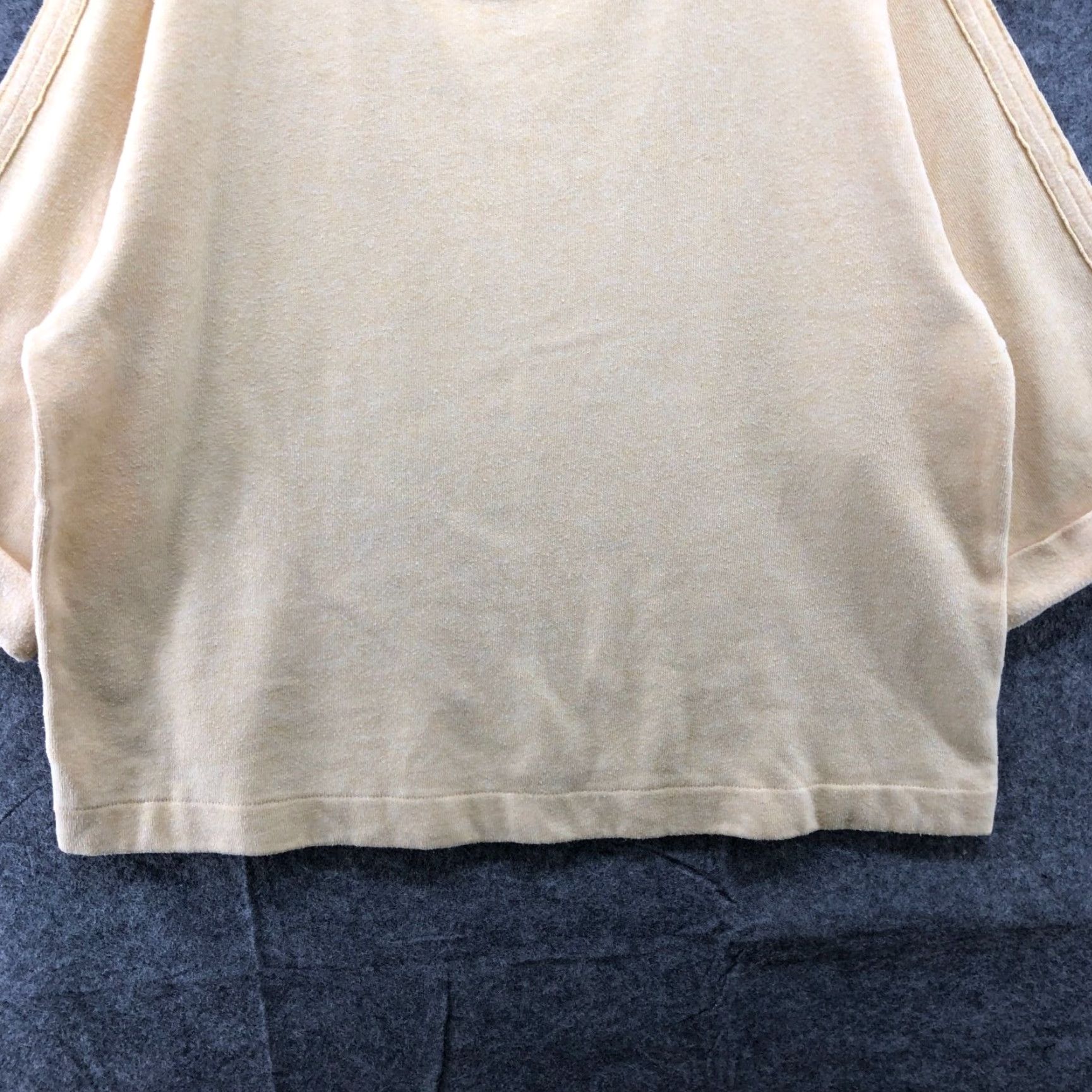 J. Jill VINTAGE J. Jill Women's Sweatshirt Pullover 3/4 Sleeve Lightweight Cotton Blend Yellow Casual LP Size L / US 10 / IT 46 - 4 Thumbnail