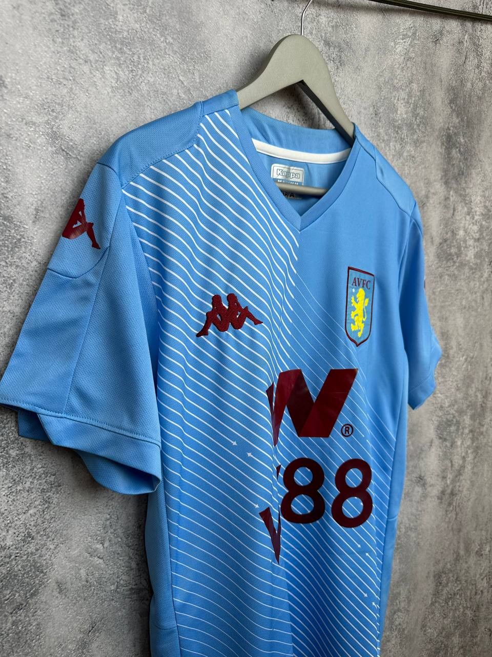 Kappa Kappa Aston Villa 2019/20 Away Jersey KOMBAT Soccer Shirt Size US M / EU 48-50 / 2 - 3 Thumbnail