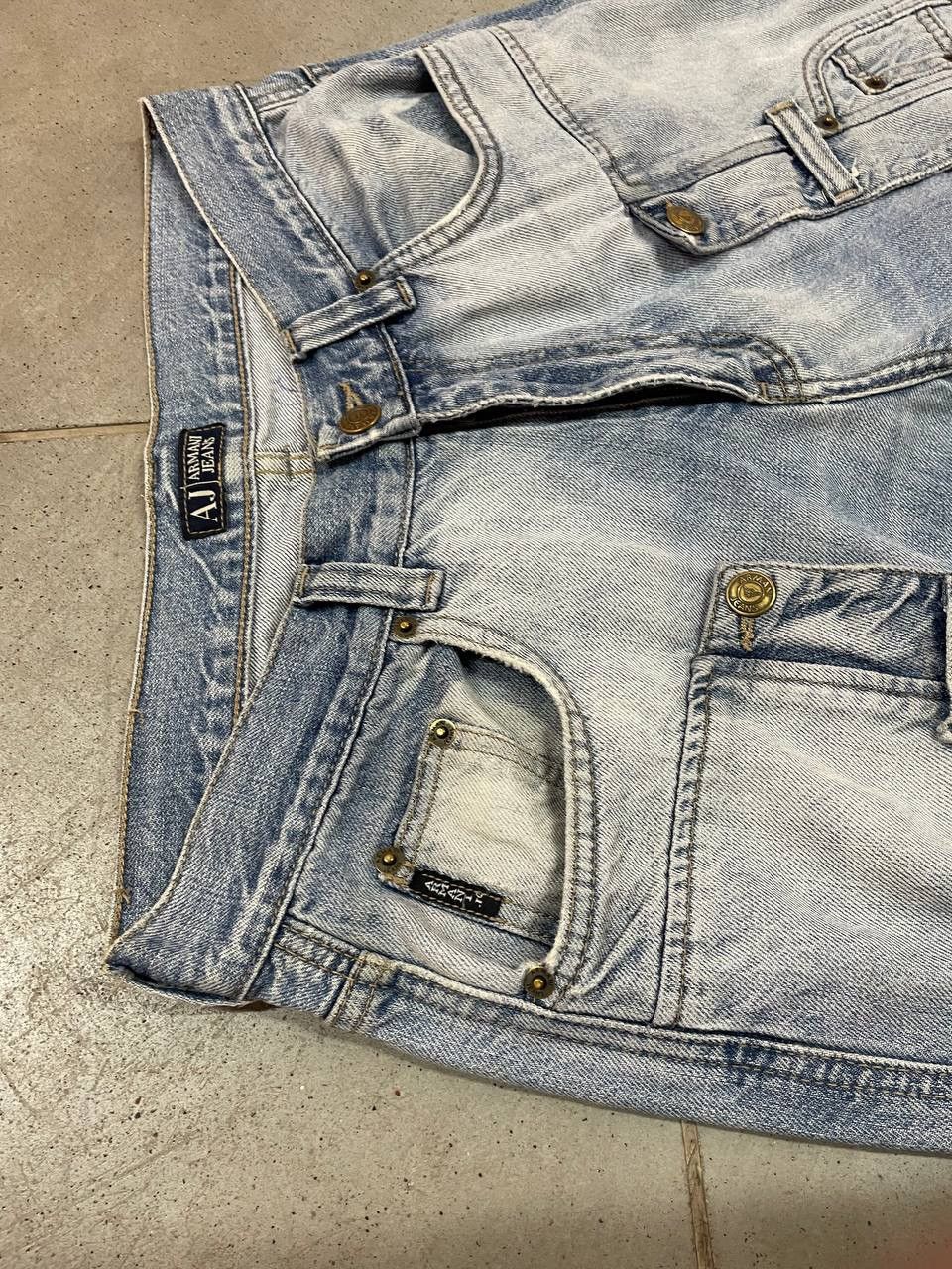 Armani Deconstruct Vintage Armani Jeans Rare Design Size US 33 - 3 Thumbnail