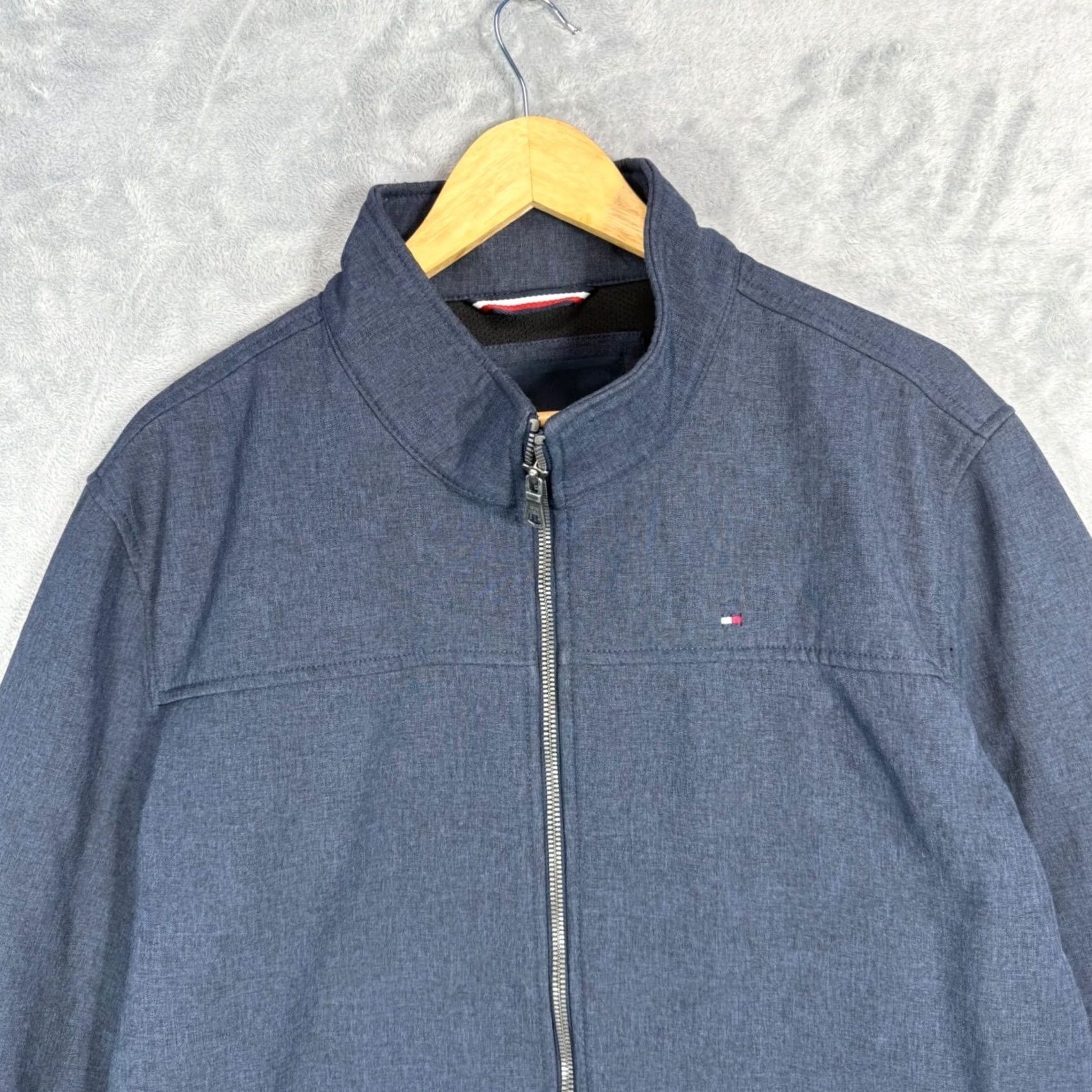 Tommy Hilfiger Tommy Hilfiger Men's Jacket Full Zip Soft Shell Heather Navy XL Size US XL / EU 56 / 4 - 3 Thumbnail