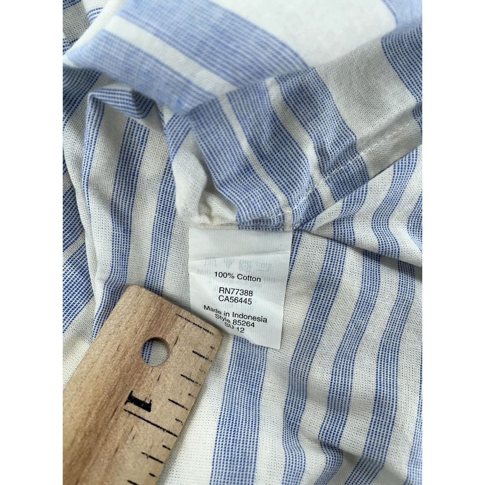 J.Crew J.Crew Tunic Top Womens Small Blue White Stripe Cotton Sleeveless Collar Popover Blouse Shirt Casual Womens Regular Knits Size S / US 4 / IT 40 - 7 Thumbnail