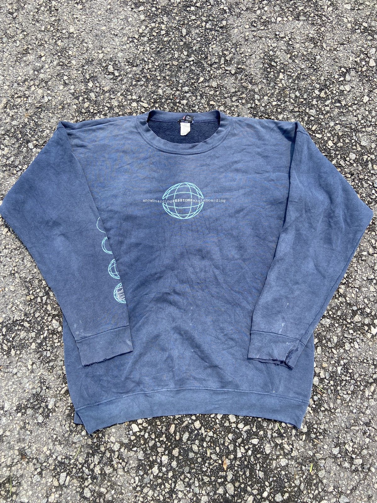 Sessions × Vintage Trashed Vintage Sessions Sweatshirt Size US XL / EU 56 / 4 - 13 Thumbnail