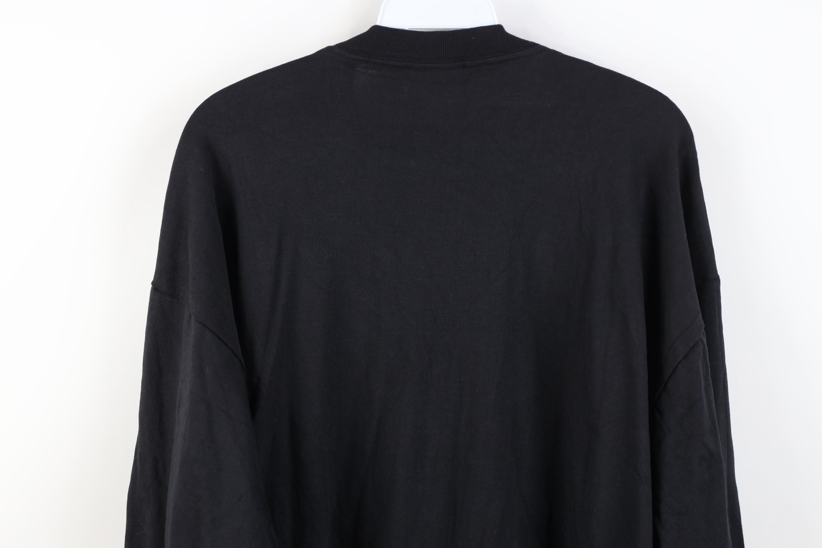 Vintage Vintage 90s Streetwear Long Sleeve T-Shirt Black Cotton Size US XXL / EU 58 / 5 - 13 Thumbnail