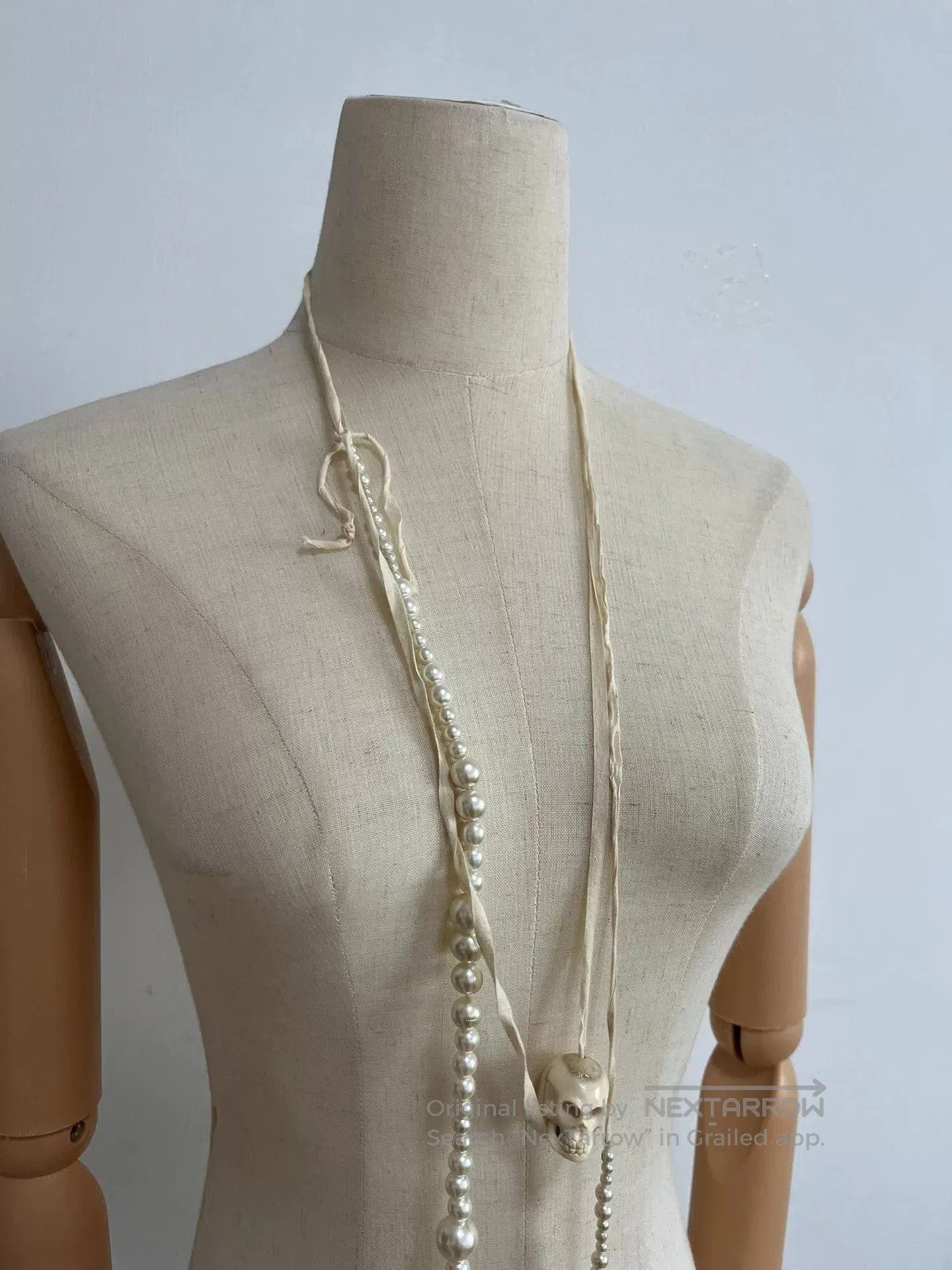 Ann Demeulemeester Ann Demeulemeester Skull Pearl Necklace. Size ONE SIZE - 4 Thumbnail