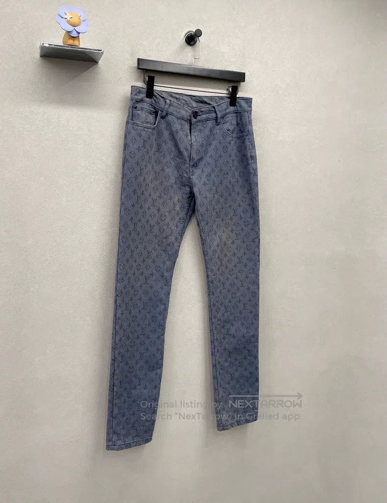 Louis Vuitton Louis Vuitton Blue full print jeans Size US 30 / EU 46 - 3 Thumbnail