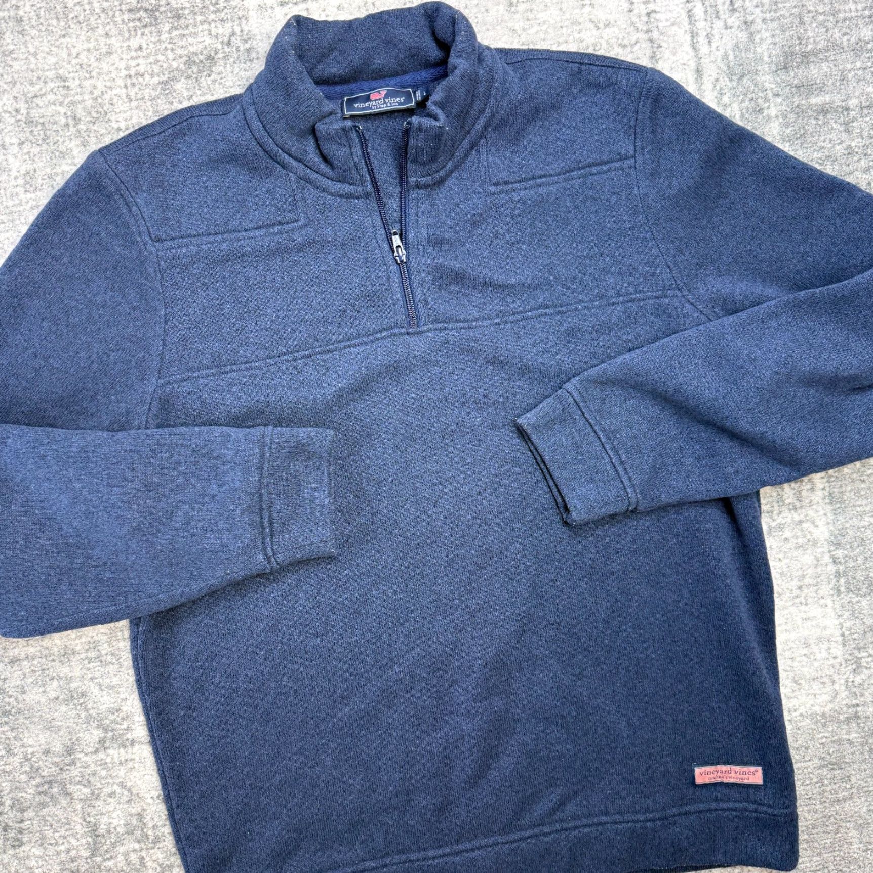 Vineyard Vines Vineyard Vines Sweater Mens Large Navy 1/4 Zip Knit Pullover Mock Neck long sleeve Casual Color: Blue Polyester Knit 30 day returns Mens Size US L / EU 52-54 / 3 - 2 Thumbnail