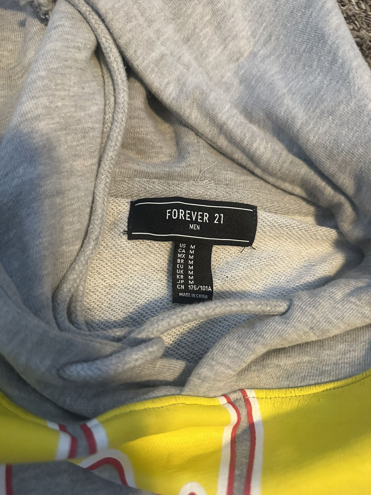 Forever 21 Forever 21 Short Sleeve Flames Pullover Hoodie Gray Grey Size US M / EU 48-50 / 2 - 3 Thumbnail
