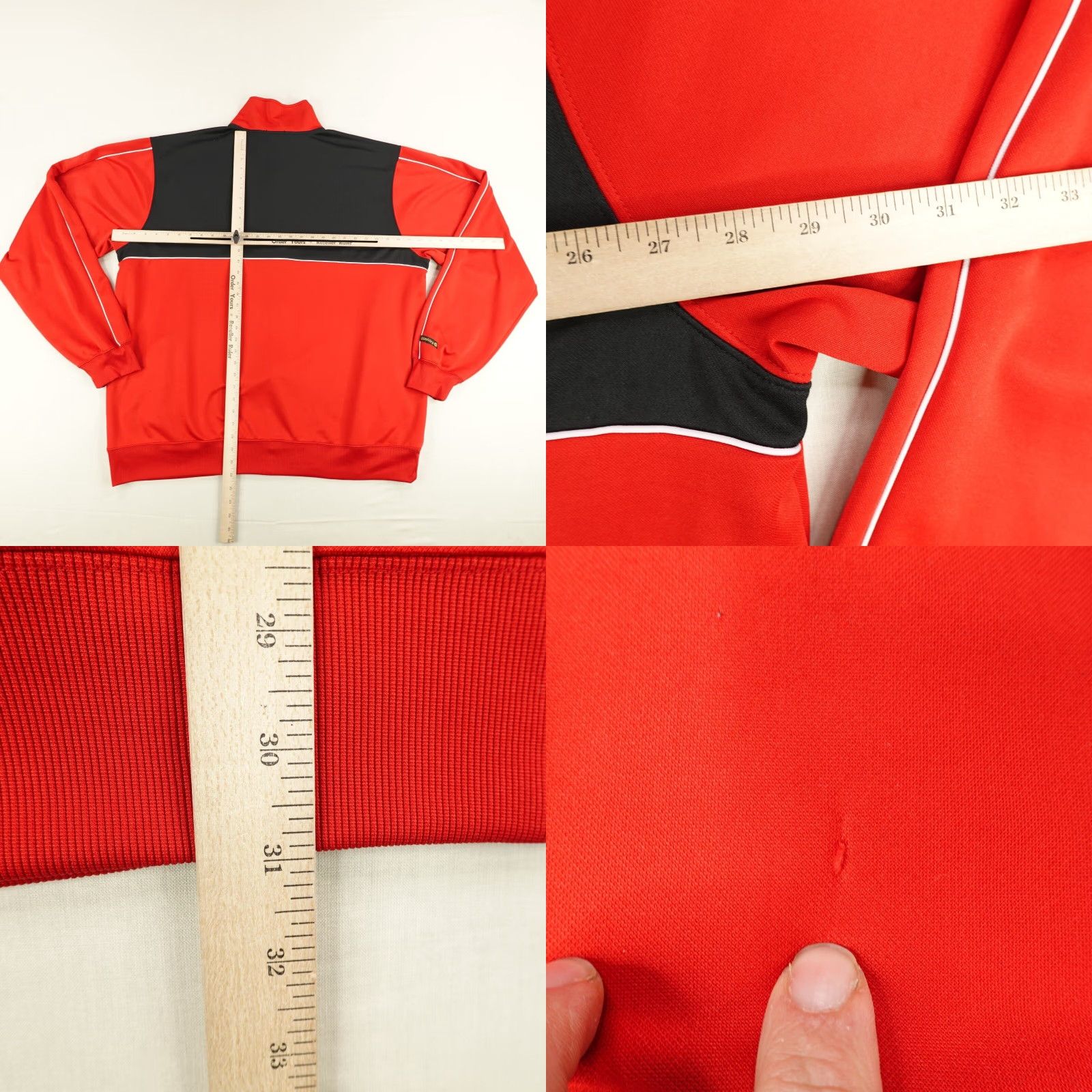 Vintage Cookies SF Jacket 4XL Mens Red Black Track Coat Windbreaker Zip Full Zip Pockets Logo Zipper Stand-Up Collar Leather? No leather. Size US XXL / EU 58 / 5 - 8 Thumbnail