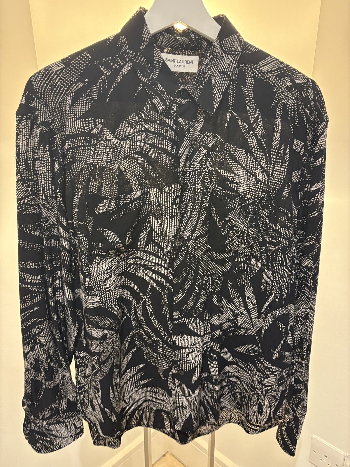 Saint Laurent Paris Saint Laurent dark palm trees shirt Size US S / EU 44-46 / 1 - 4 Thumbnail