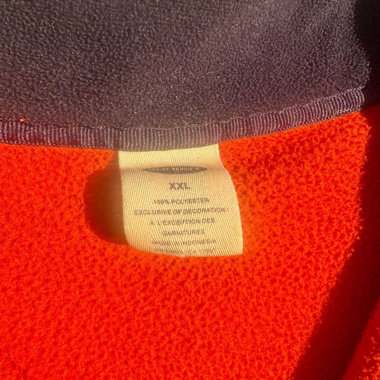 Old Navy Y2K Orange & Navy Old Navy Quarter Zip Drawstring Fleece Size US XXL / EU 58 / 5 - 3 Thumbnail