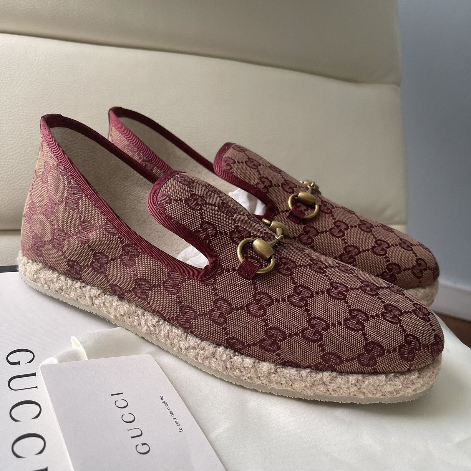 Gucci NIB $790 Gucci Men GG Monogram Sneakers Loafer Shoes Brown 9 Size US 9 / EU 42 - 3 Thumbnail