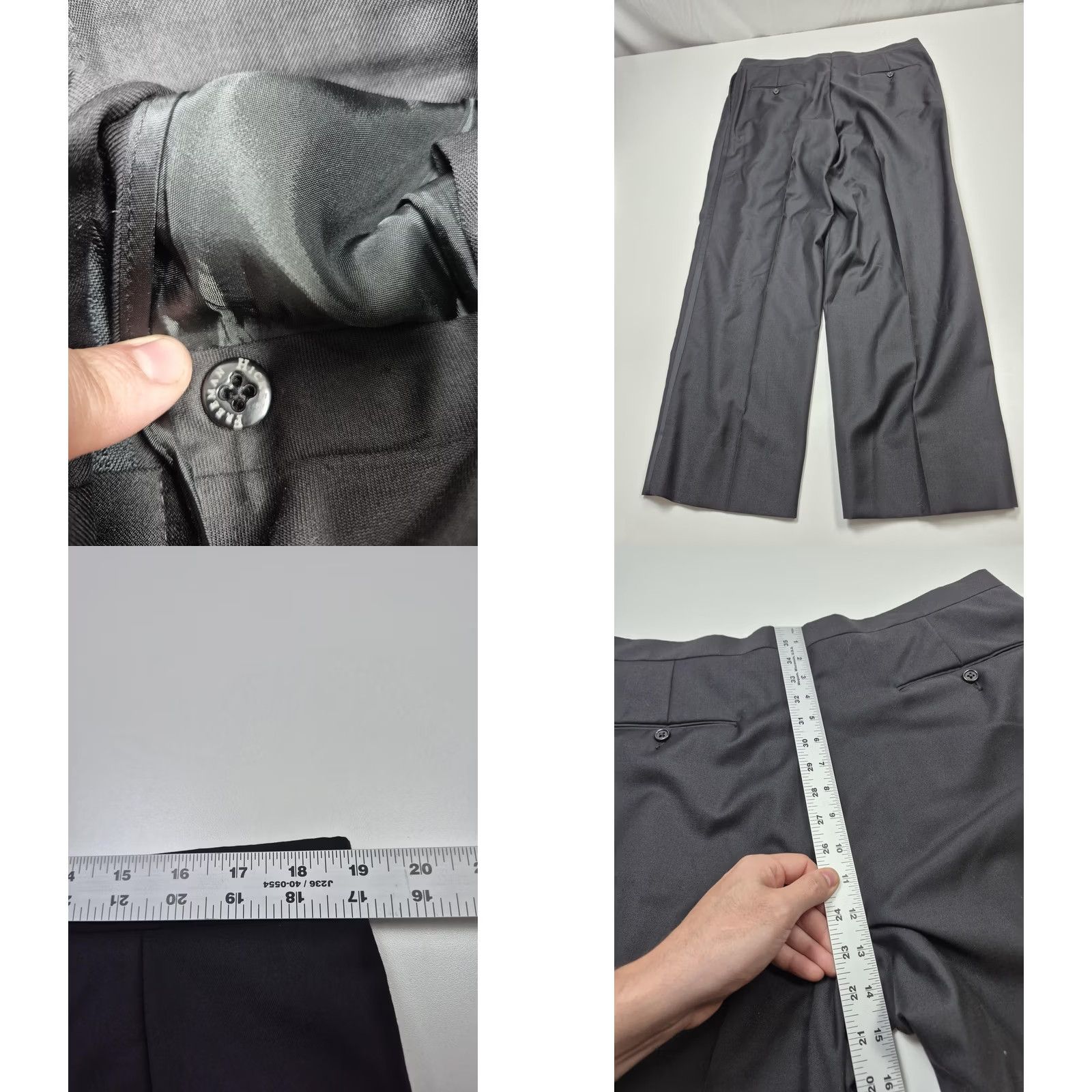 Loro Piana Hickey Freeman Suit Mens 44R Gray Wool Tuxedo 2 Piece Nordstrom 38x28 Luxury Formal Wedding Vintage No Size 44R - 10 Thumbnail
