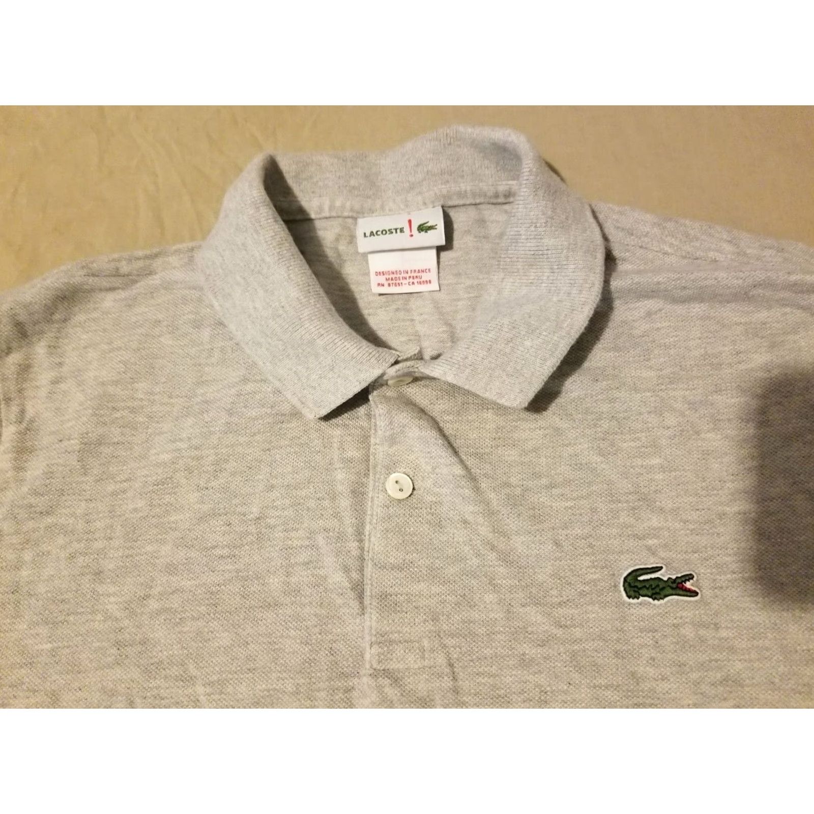Lacoste Lacoste Polo Shirt Mens Large Gray Cotton Polo Shirt Mens Large Gray Lacoste Shirt Polo Shirt Mens Large Gray Cotton Size US L / EU 52-54 / 3 - 2 Thumbnail