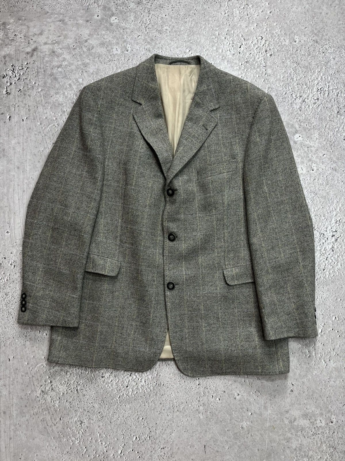 Vintage Atelier Torino Wool Blazer Gray Size 52 Jacket