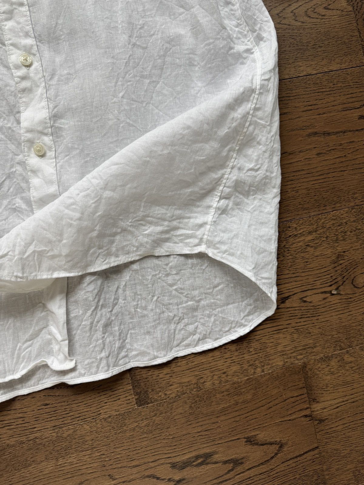 Muji MUJI Japan Mens Natural Linen Minimal Basic Summer Shirt Size US L / EU 52-54 / 3 - 8 Thumbnail