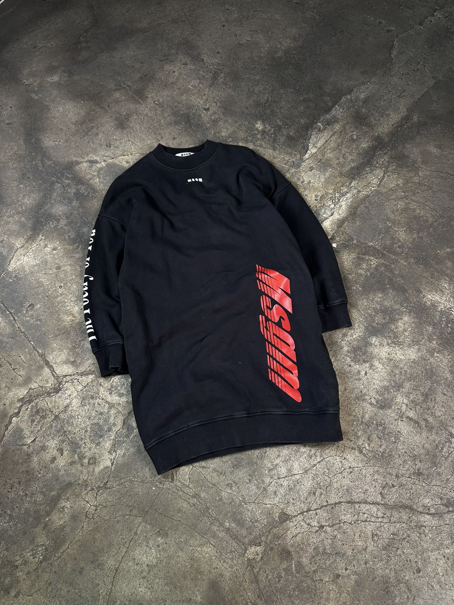 Designer × MSGM MSGM Milano Logo Spellout Long Sweatshirt Size M / US 6-8 / IT 42-44 - 4 Thumbnail
