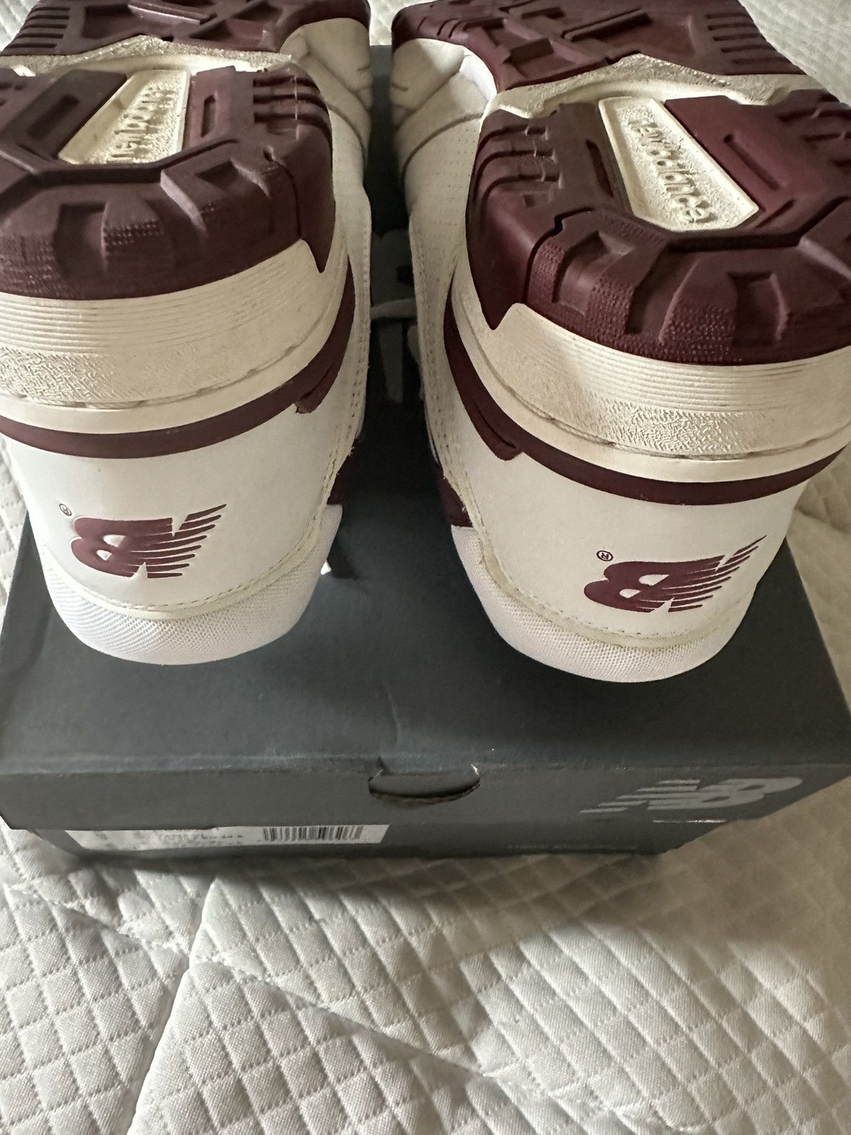 New Balance Mens New Balance 550 “Sea Salt Burgundy” Size US 10.5 / EU 43-44 - 7 Thumbnail