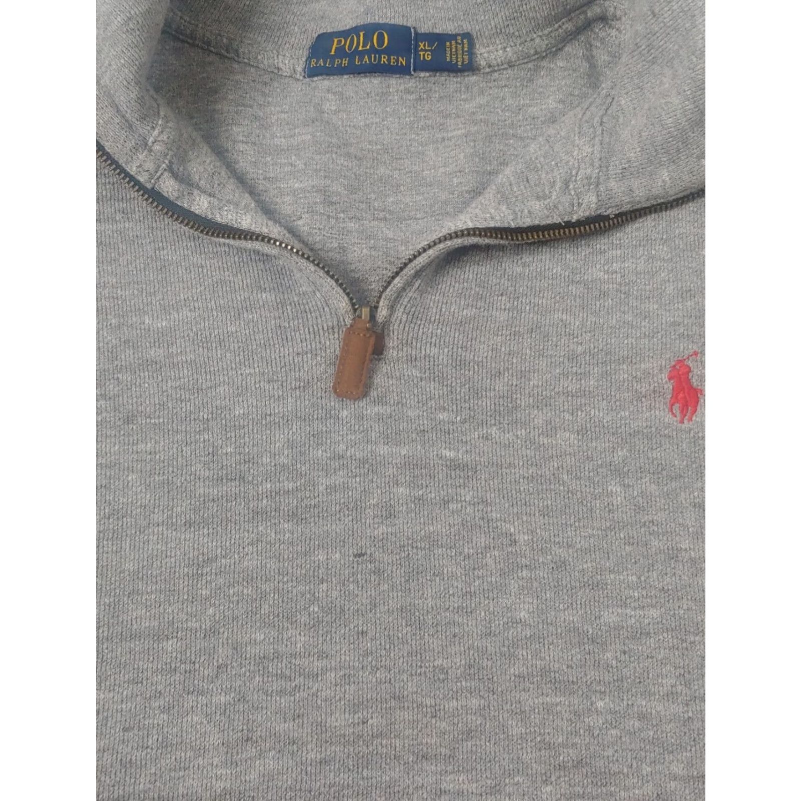 Polo Ralph Lauren Polo Ralph Lauren Shirt Men XL Long Sleeve Gray Ribbed Knit Red Pony 1/4 Zip Size US XL / EU 56 / 4 - 4 Thumbnail