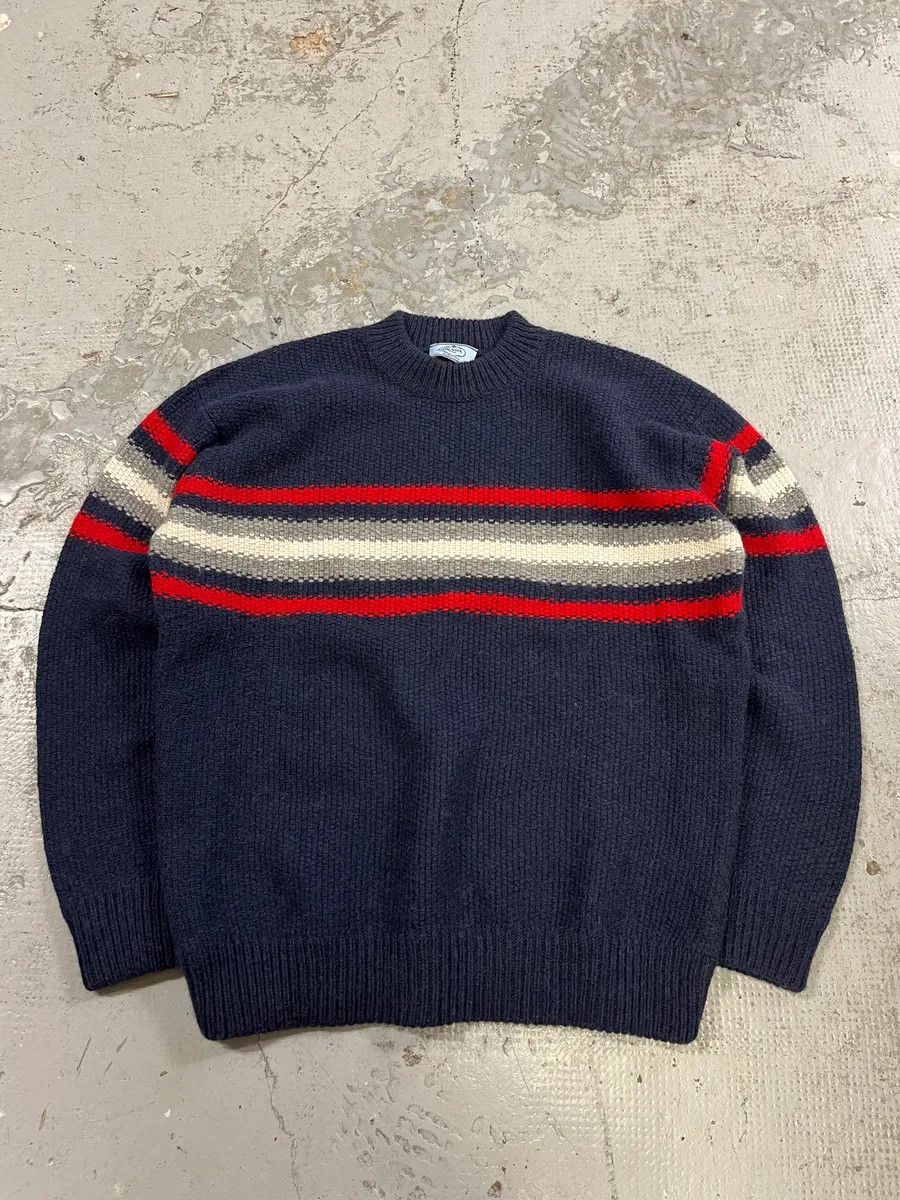 Prada AW2014 Prada Navy Stripes Navy Wool Sweater Size US M / EU 48-50 / 2 - 4 Thumbnail