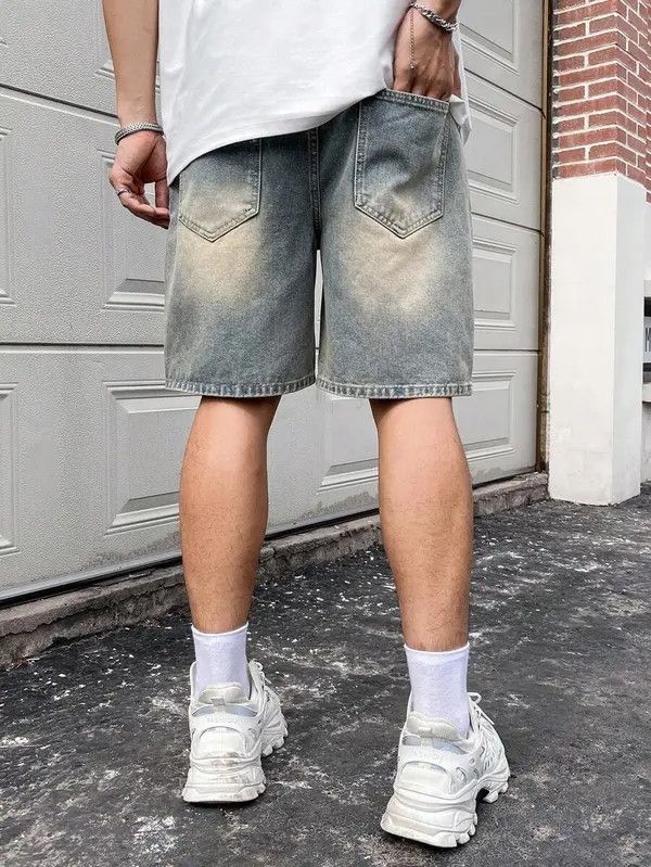 Jean Hadate x Kamon Jorts Vintage Washed Distressed Denim Size US 32 / EU 48 - 8 Thumbnail