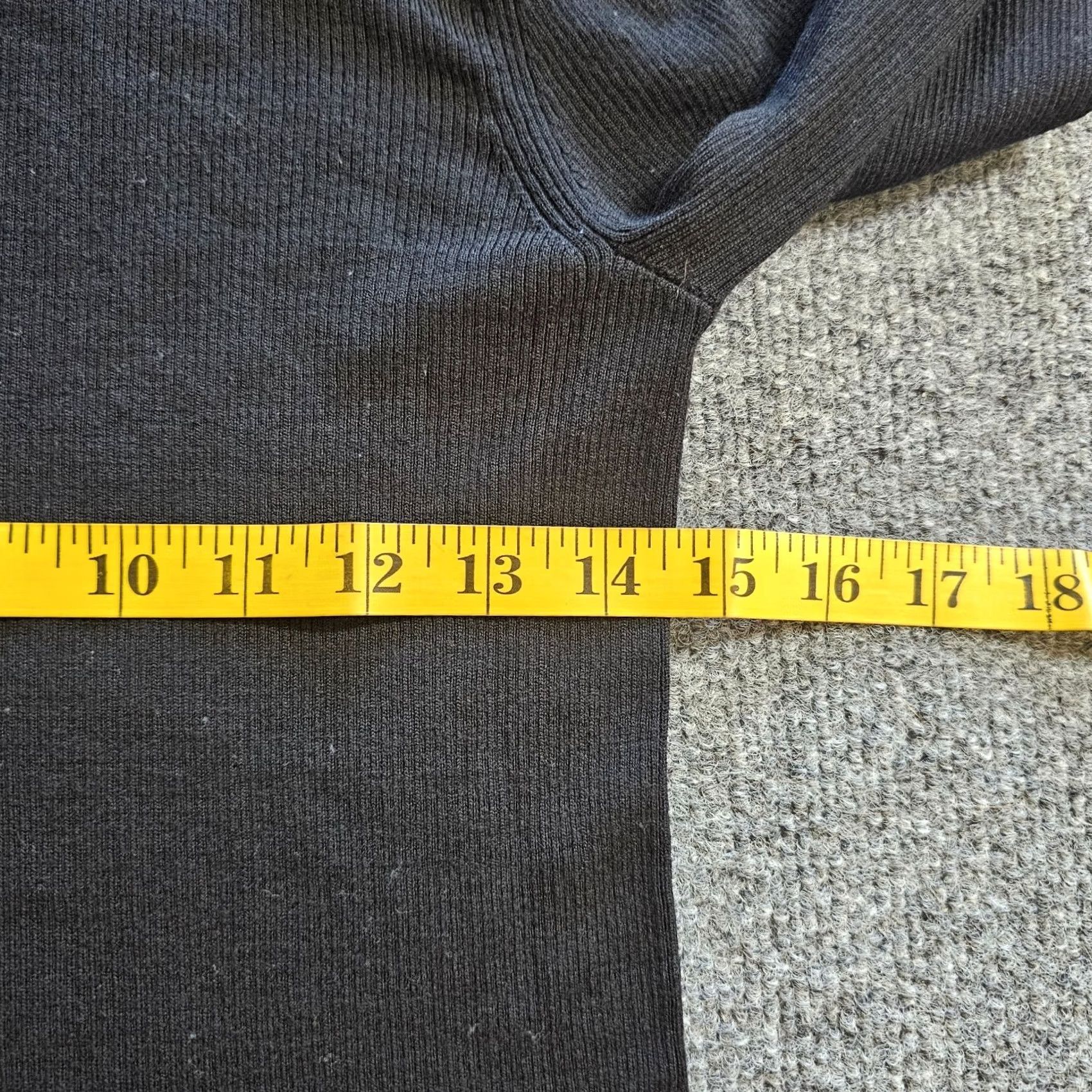Vintage Lafayette 148 Womens Small Black Wool 1/4 Zip Ribbed Long Sleeve Minimal Business Casual Sweater Size S / US 4 / IT 40 - 5 Thumbnail