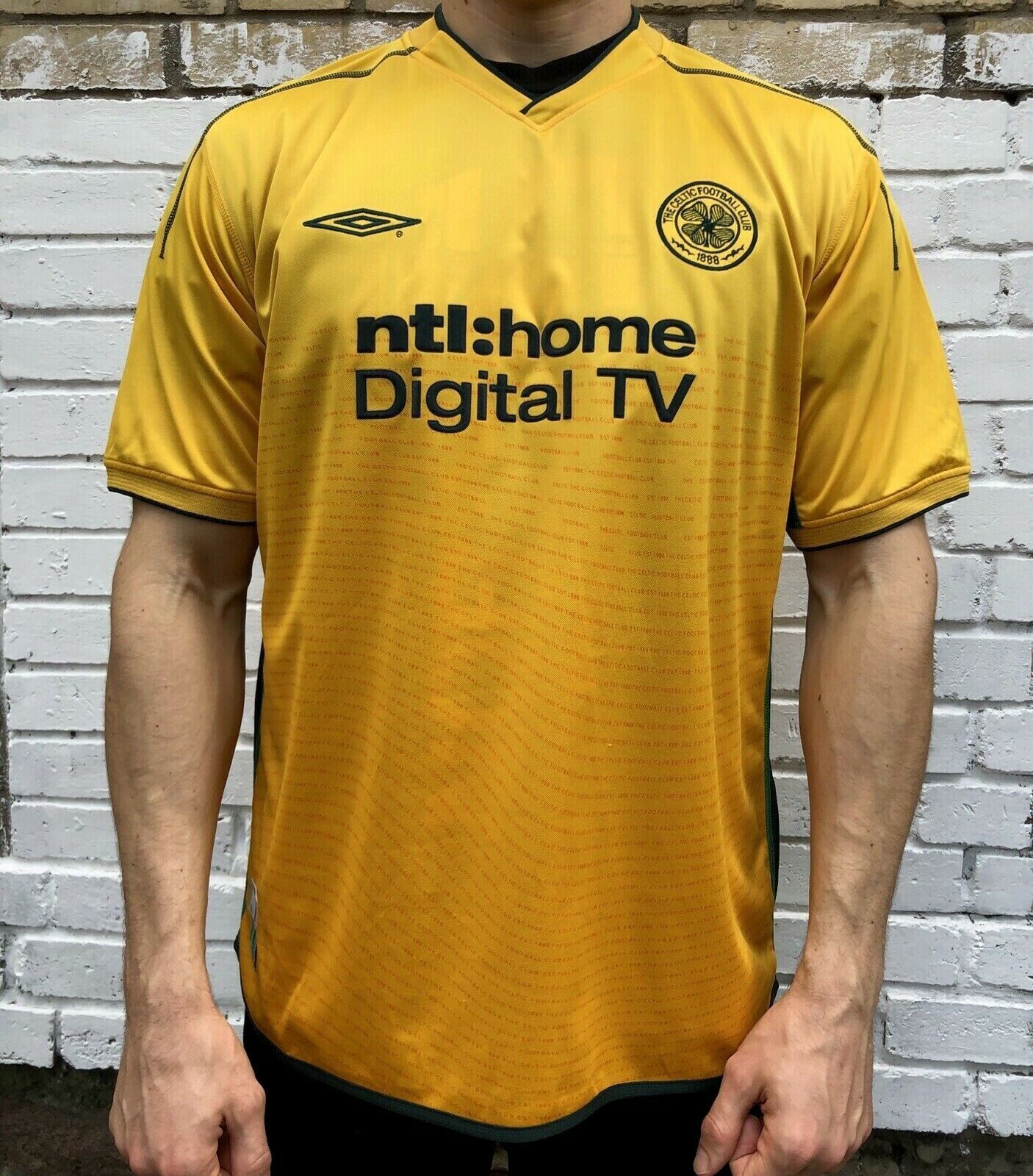 FC CELTIC 2002 2003 AWAY FOOTBALL JERSEY SOCCER SHIRT