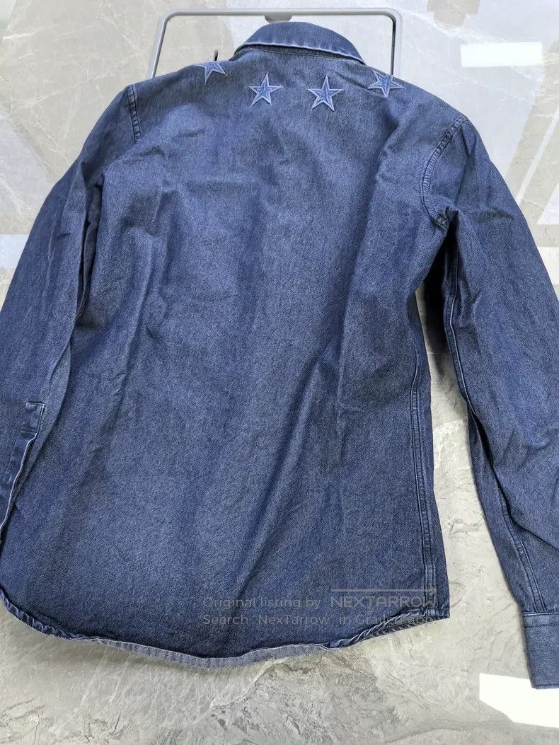 Givenchy Givenchy Vintage Blue Star Embroidered Shirt Size S / US 4 / IT 40 - 3 Thumbnail