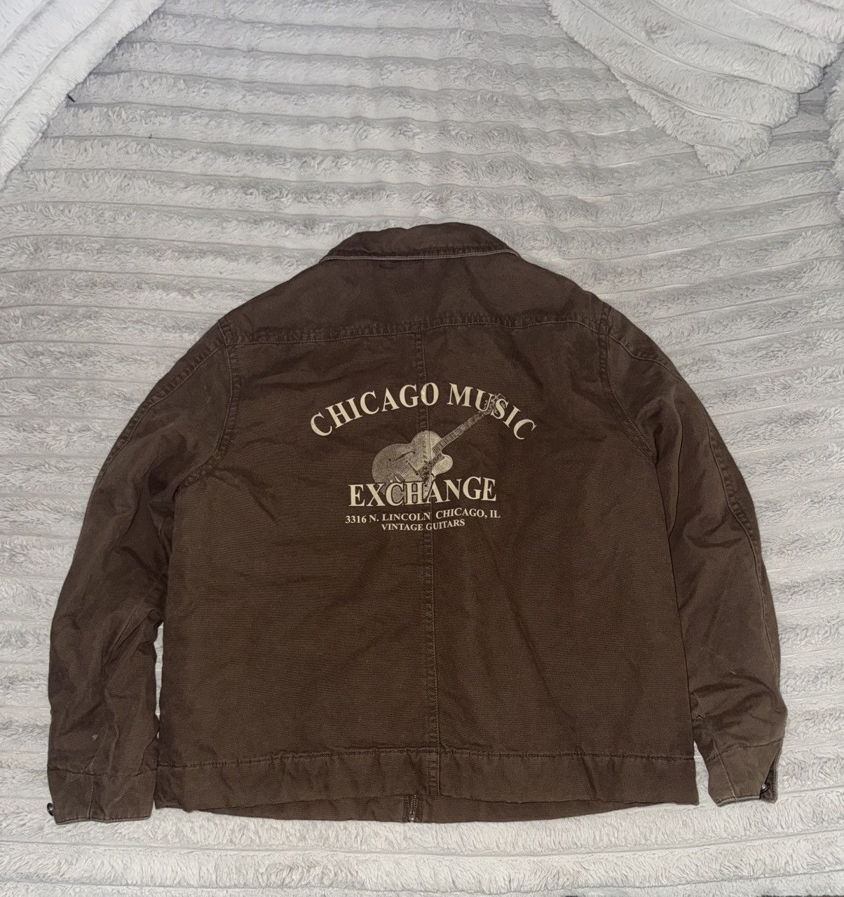 Vintage vintage chicago music vtg guitar thrashed flight jacket coat Size US L / EU 52-54 / 3 - 7 Thumbnail