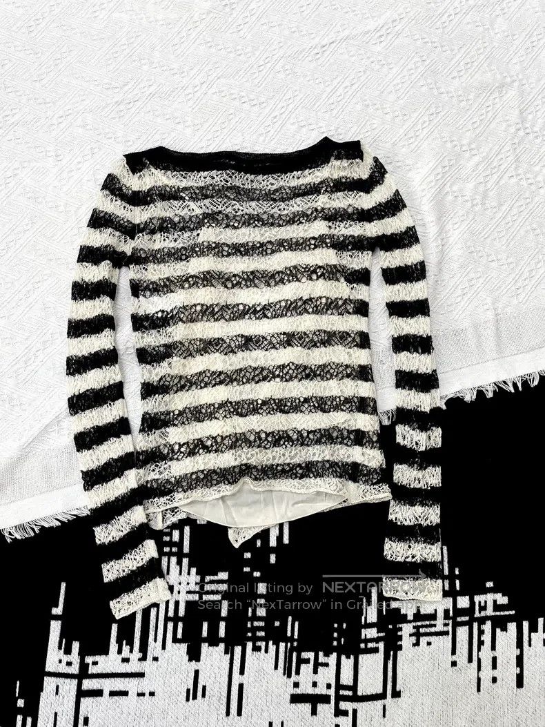 Dior Dior 25 early autumn black and white striped knitted long Size XS / US 0-2 / IT 36-38 - 3 Thumbnail