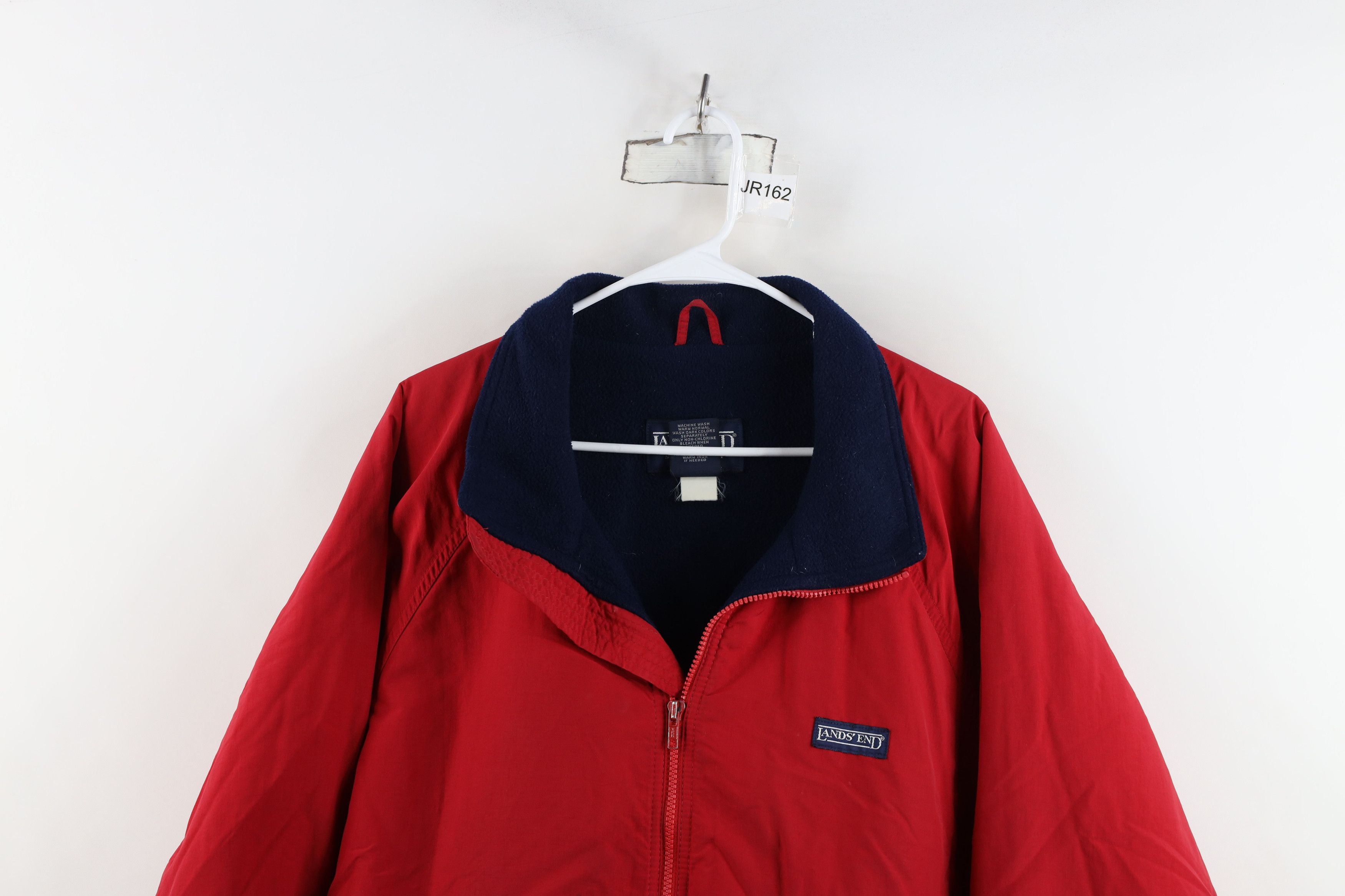 Lands' End Vintage 90s Lands End Fleece Lined Squall Jacket Red USA Size US XL / EU 56 / 4 - 2 Thumbnail