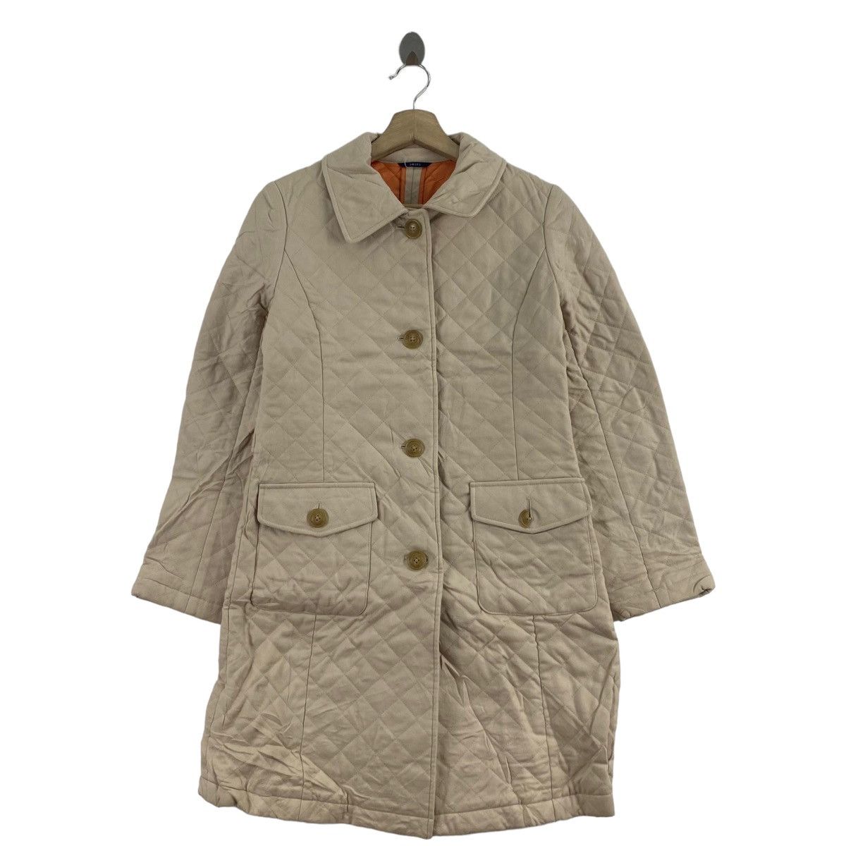 Japanese Brand SHIPS Japanese Brand Button Up Quilted Beige Parka Long Size S / US 4 / IT 40 - 1 Thumbnail