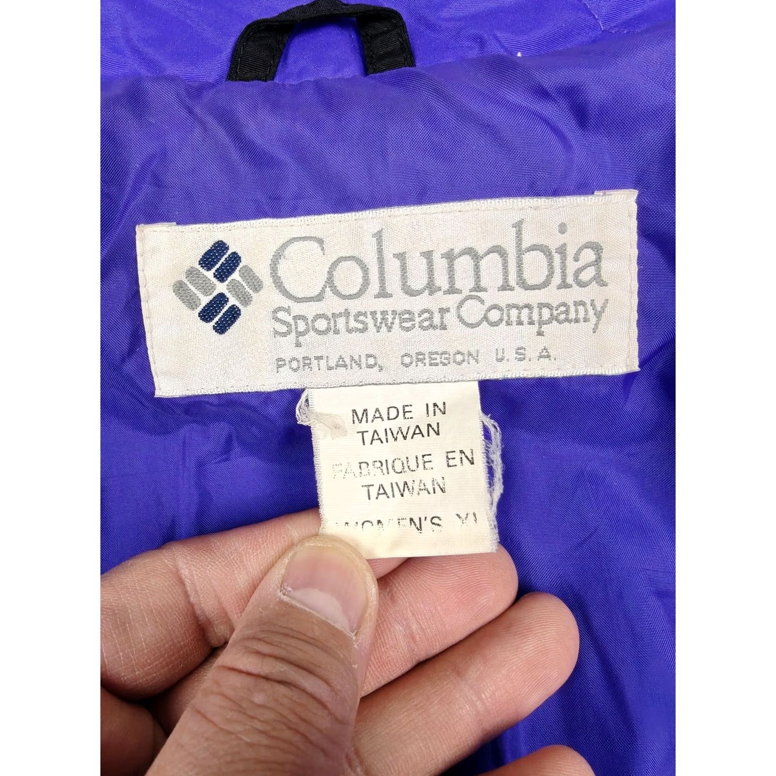 Vintage VINTAGE Columbia Jacket Womens XL Purple Hooded Windbreaker Zipped Pockets 90s Size XL / US 12-14 / IT 48-50 - 3 Thumbnail