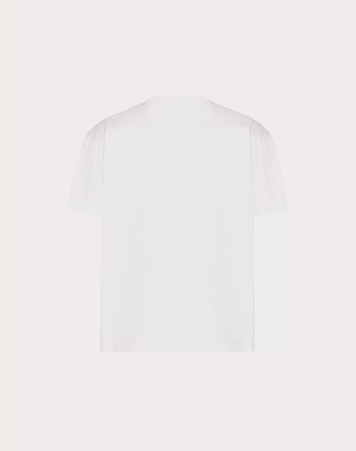Valentino oc11z0625 Cotton T-Shirt With Inlaid Detail in White Size US S / EU 44-46 / 1 - 2 Thumbnail
