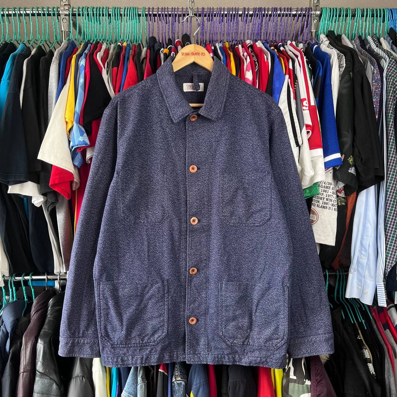 Other TOAST Chore Workwear Blue Denim Blazer Jacket Size US L / EU 52-54 / 3 - 2 Thumbnail