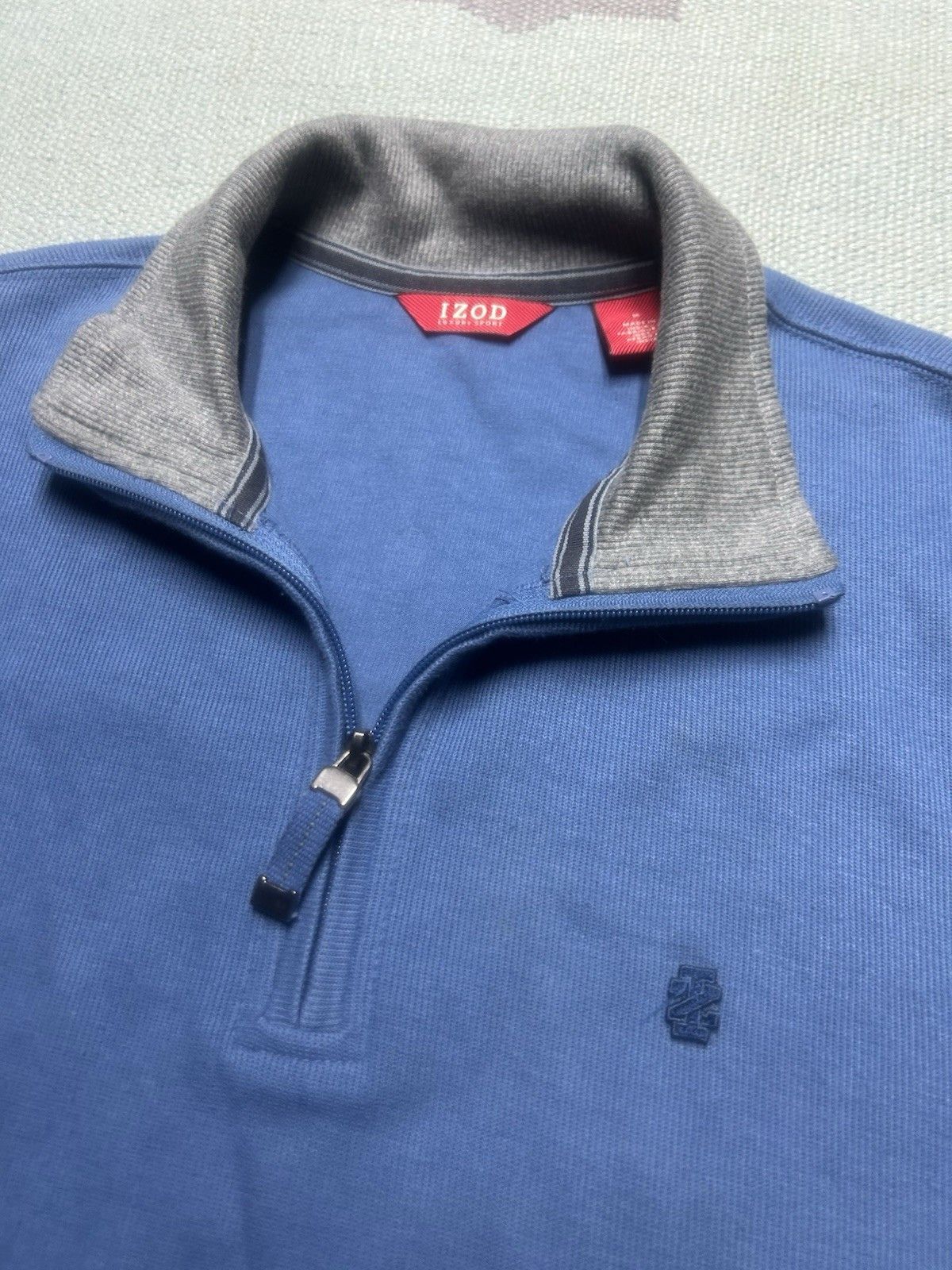 Izod Izod 1/4 zip pullover shirt blue quarter zip men’s medium Size US M / EU 48-50 / 2 - 4 Thumbnail