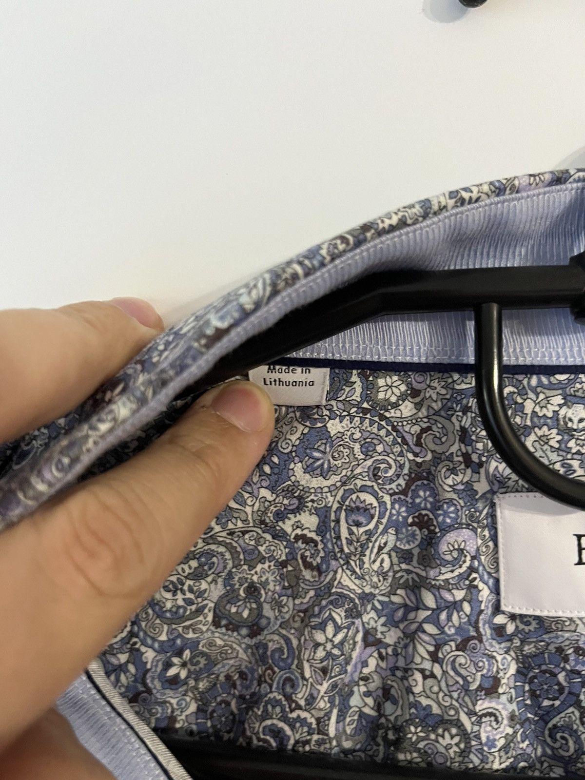 Eton Eton Cotton Paisley Short Sleeve Shirt Button Up Size US XXL / EU 58 / 5 - 8 Thumbnail