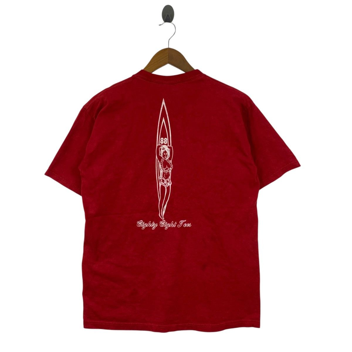 Eighty Eight Vintage 90s EIGHTY EIGHT 88 SURF By Jerzees Usa Tshirt Size US M / EU 48-50 / 2 - 1 Thumbnail