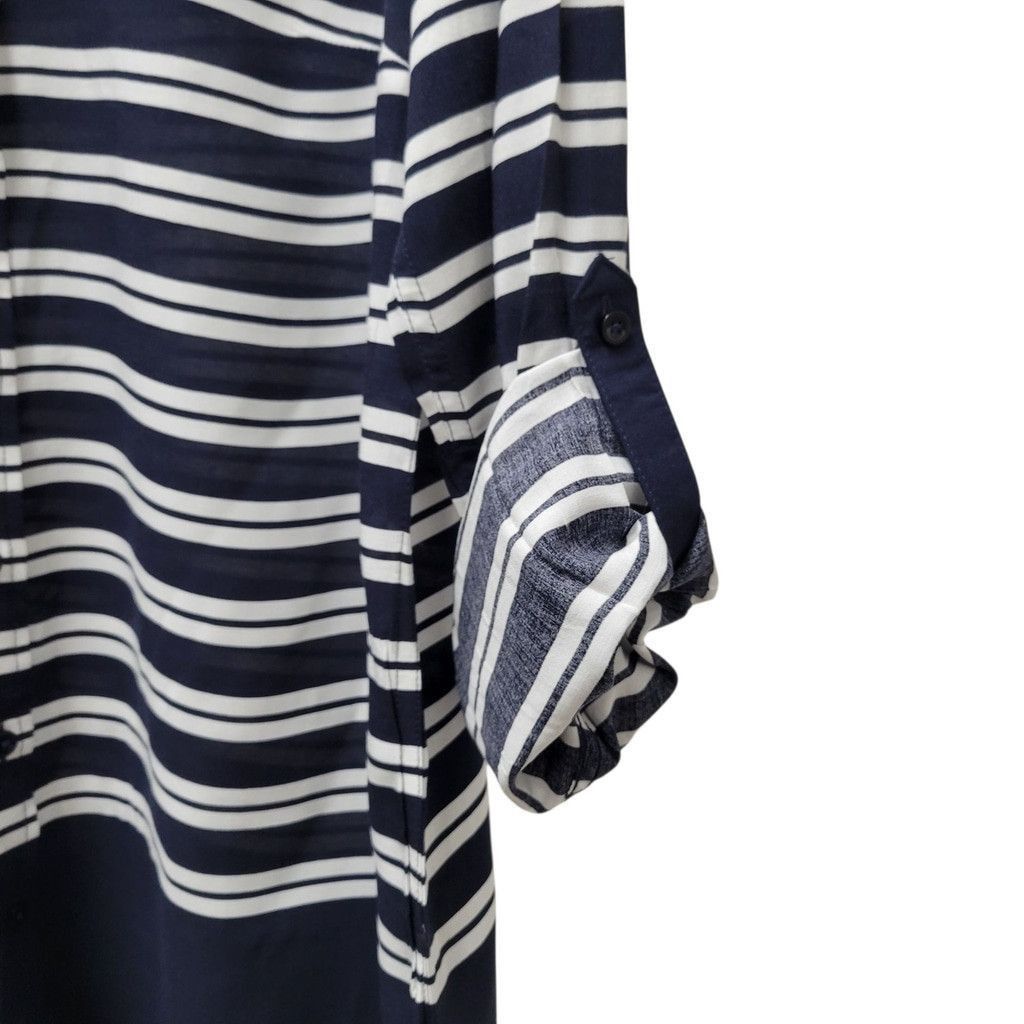 Talbots Talbots Women Roll-Tab Long-Sleeve Button-Up Rayon Shirt 10 Size L / US 10 / IT 46 - 6 Thumbnail