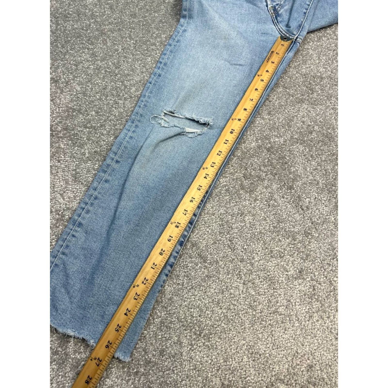 Levi's Levi's Ribcage Jeans Womens Straight High Rise 27 Blue Cotton Denim 5-Pocket Regular Button Closure Vintage No Size 27" / US 4 / IT 40 - 5 Thumbnail