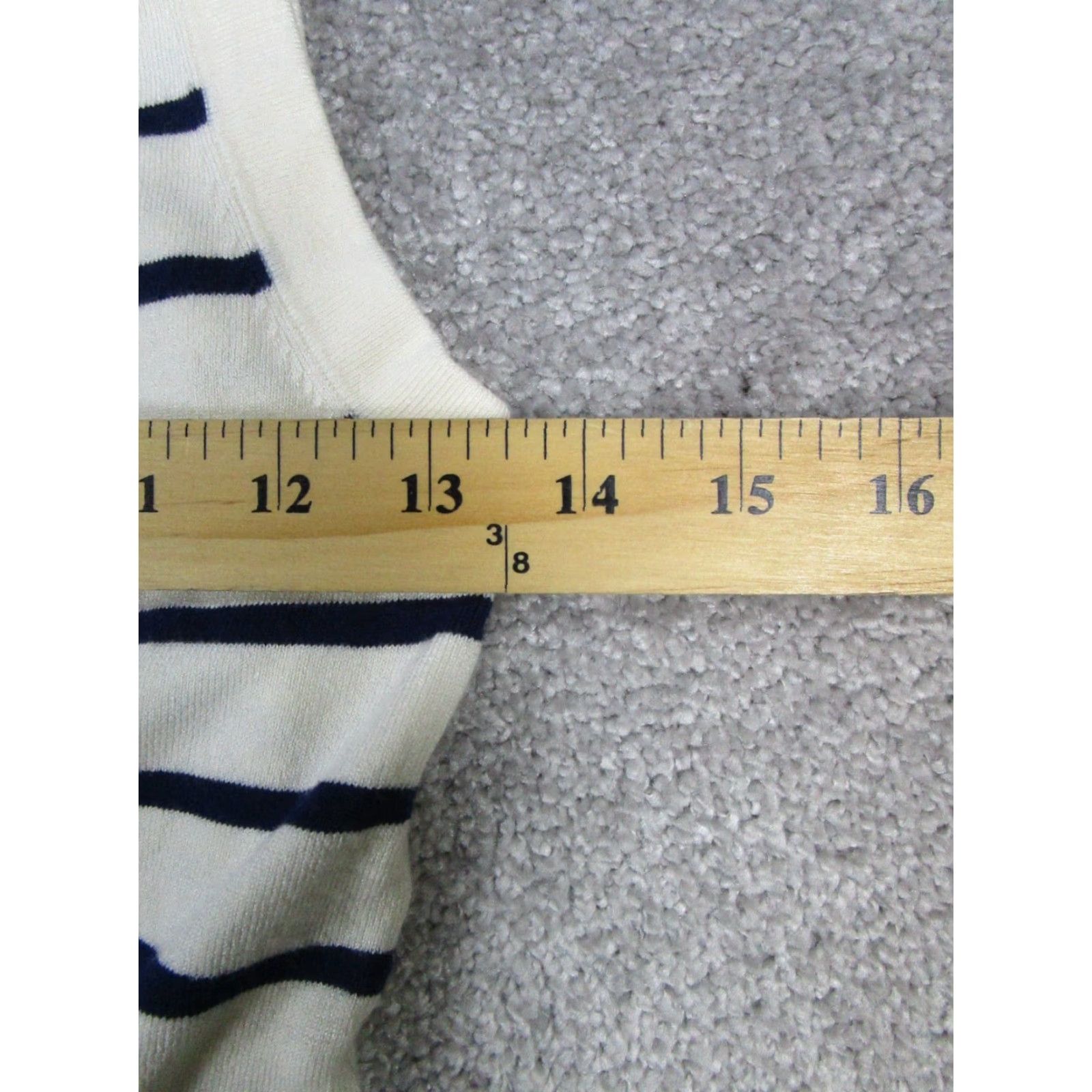 Zara Zara Vest Womens Small Beige Blue Knit Sweater Shirt Womens Regular Size S Beige Knit Vest Mock Neck Sleeveless Pattern Striped 90s? (Oops) Size S / US 4 / IT 40 - 6 Thumbnail