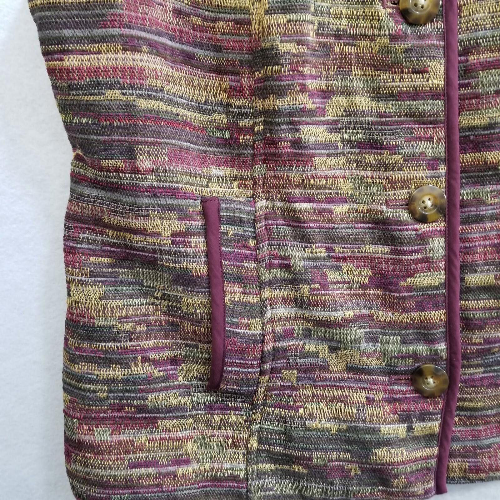 Designer Christopher Banks Large Maroon Lined Sweater Vest Fast Ship Size L / US 10 / IT 46 - 4 Thumbnail